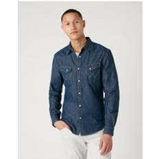 Wrangler Herre Overdele Wrangler Western Stone Shirt - Bleu