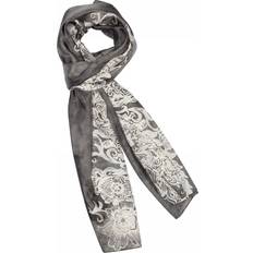 Gustav Tryckt Sidenscarf Accessoarer Dam - Mörkgrå
