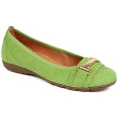 Gabor Heels & Pumps Gabor Leather Ballet Pumps - Lime