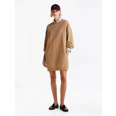 Tommy Hilfiger Natur Klänningar Tommy Hilfiger Ribbed Slim Midi Bodycon Dress - Sandalwood