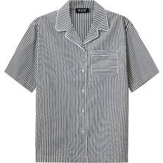 H2O Skjortor H2O Essential Pajamas Shirt - Black/White Stripe