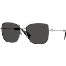 Burberry Dam Solglasögon Burberry BE3158 Metall Solglasögon - Silver Grå