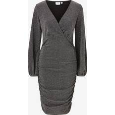 Vila Vicaro L/S V-neck Midi Dress - Hopea