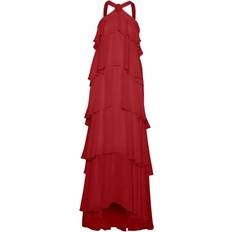 Vero Moda Vmfelicia Sl Ruffle Maxi Dress - Röd