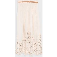 Zimmermann Kjolar Zimmermann Wylie Embroidered Midi Creme Kjol - Creme