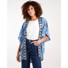 Blu - Donna Poncho Blue Vanilla Cocoon Kimono - Navy