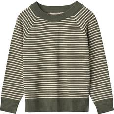 9-12M Stickade tröjor Barnkläder Fliink Favo Pullover - Beetle Stripe