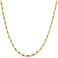 Ana Luisa Jewelry Chain Necklace 14k Gold-Plated Ball Chain Necklace or Sterling Silver Box Chain Necklace Minimalist & Chic Tarnish-Proof Necklace Perfect for Layering Shiny Polished Finish