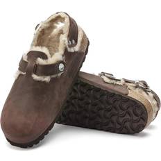 Birkenstock Clogs Birkenstock Tokio Shearling Oiled Nubuck Leather Clog - Brown