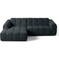 Polyester Canapés Lisa Design Ray 4-Sitzer Ecksofa Links Grau Sofa