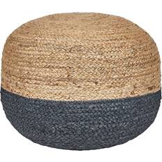 Poggiapiedi Beliani Pouf Blu Navy Iuta EPS 50 x 50 x 40 cm Poggiapiedi 50cm