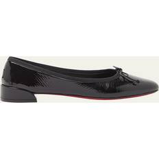 Christian Louboutin Black Ballerinas Christian Louboutin Sweetie Jane Patent Bow Flats - Black