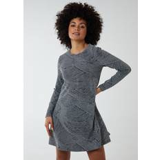 Grey Dresses Blue Vanilla Lurex Swing Mini Dress - Silver