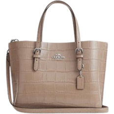 Coach Outlet Mollie Tote Bag 25 - Novelty Leather/Silver/Stone