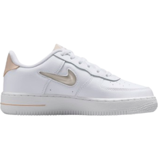 Boy Basketball Shoes Nike Air Force 1 GS - White/Sand Drift