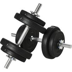 20 kg Dumbbells Homcom Adjustable Dumbbells Hand Weight Set 20kg