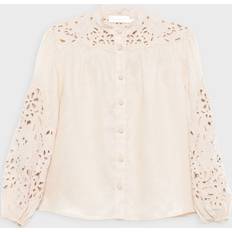 Zimmermann Kläder Zimmermann Wylie Embroidered Blus - Creme
