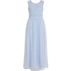 Vila Vilynnea Lace Maxi Dress - Light Blue