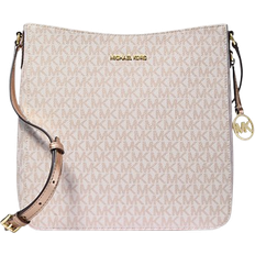 Michael Kors Messenger Bags Michael Kors Jet Set Travel Large Metallic Signature Logo Messenger Bag - Rose Gold