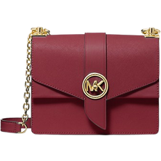 Michael michael kors greenwich håndtasker Michael Kors Greenwich Small Saffiano Leather Crossbody Bag - Deep Red