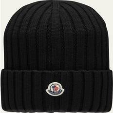 Moncler Dam Mössor Moncler Logo Beanie - Black