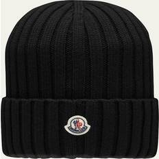 Men - Wool Beanies Moncler Wool Beanie - Black