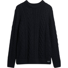 Superdry Jacob Cable Knit Jumper - Eclipse Navy