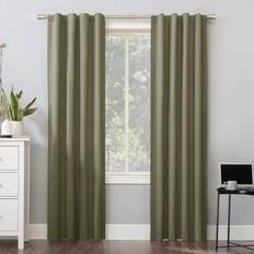 Hidden Tabs Curtains Sun Zero Cyrus Thermal Total Blackout Back40x63"