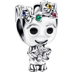 Woman Jewellery Pandora Marvel Groot Star Charm - Enamel/Sterling Silver/Mixed Stone/Multi