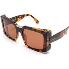 Max Mara Vuxen Solglasögon Max Mara Solglasögon Acetat Havana Brun Fyrkantig - Brun