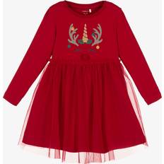 Name It Dresses Children's Clothing Name It Girls Christmas Dress - Red Cotton/Tulle