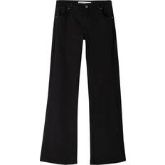 Quilted Trousers Bershka Stretch High Waisted Flared Trousers - Black