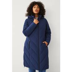 Zizzi Kappor & Rockar Zizzi Kappa mLuxa L/S Hood Coat - Blå