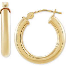 Gold Earrings Macy's Polished Thin Tube Hoop Earrings - Gold