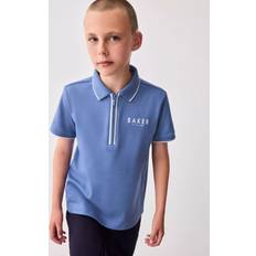 Ted Baker Cotton Zip Neck Polo Shirt - Blue