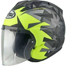 Arai SZ-R Evo Mimesis, open face helmet color: Neon-Yellow/Grey/Black