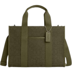 Cotton Bags Coach Smith Tote Bag In Signature Jacquard - Non Leather/Silver/Olive Drab