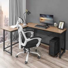 Inbox Zero L-Shaped 66 Inch Gaming Writing Desk