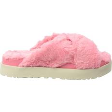 UGG Fuzz Sugar Cross Slide - Pink Jasmine