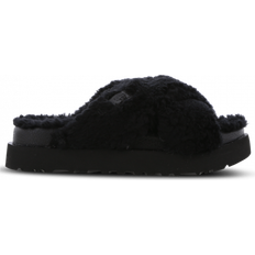 UGG Fuzz Sugar Cross Slide - Black