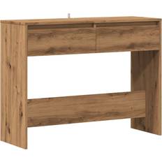 Bois Tables Console vidaXL 856785 Artisan Oak Console Table 35x100cm