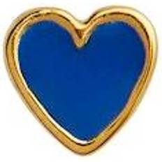 Stine A Petit Love Heart Single Earring - Gold/Blue