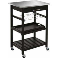 Ebern Designs Trolley Tables Ebern Designs Rolling Utility Serving Cart Trolley Table