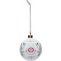 Rörstrand Swedish Grace Winter Ball White Christmas Tree Ornament 9.8cm