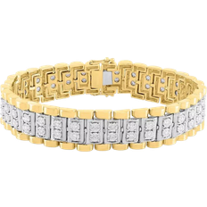 Macy's Men Bracelets Macy's Link Bracelet - Gold/Diamonds