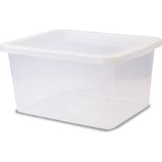 White Storage Boxes Clear with Cover 52L Storage Box