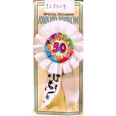 Blanco Cintas para Envolver Regalos Swirl 50th Birthday Award Ribbon