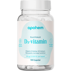 D-vitaminer - Laktosfri Vitaminer & Mineraler Apohem Vitamin D 50mg 100 st