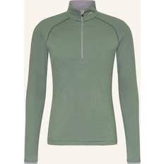 Kjus Feel Midlayer Half-Zip Skiunder - Green Smoke/Pewter