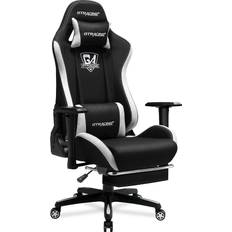 GTRACING Gaming Chairs GTRACING Gaming Chair Fabric Height Adjustable Footrest Reclining Office Chair Black: Ergonomic Swivel, Metal Frame, 300 lbs Capacity